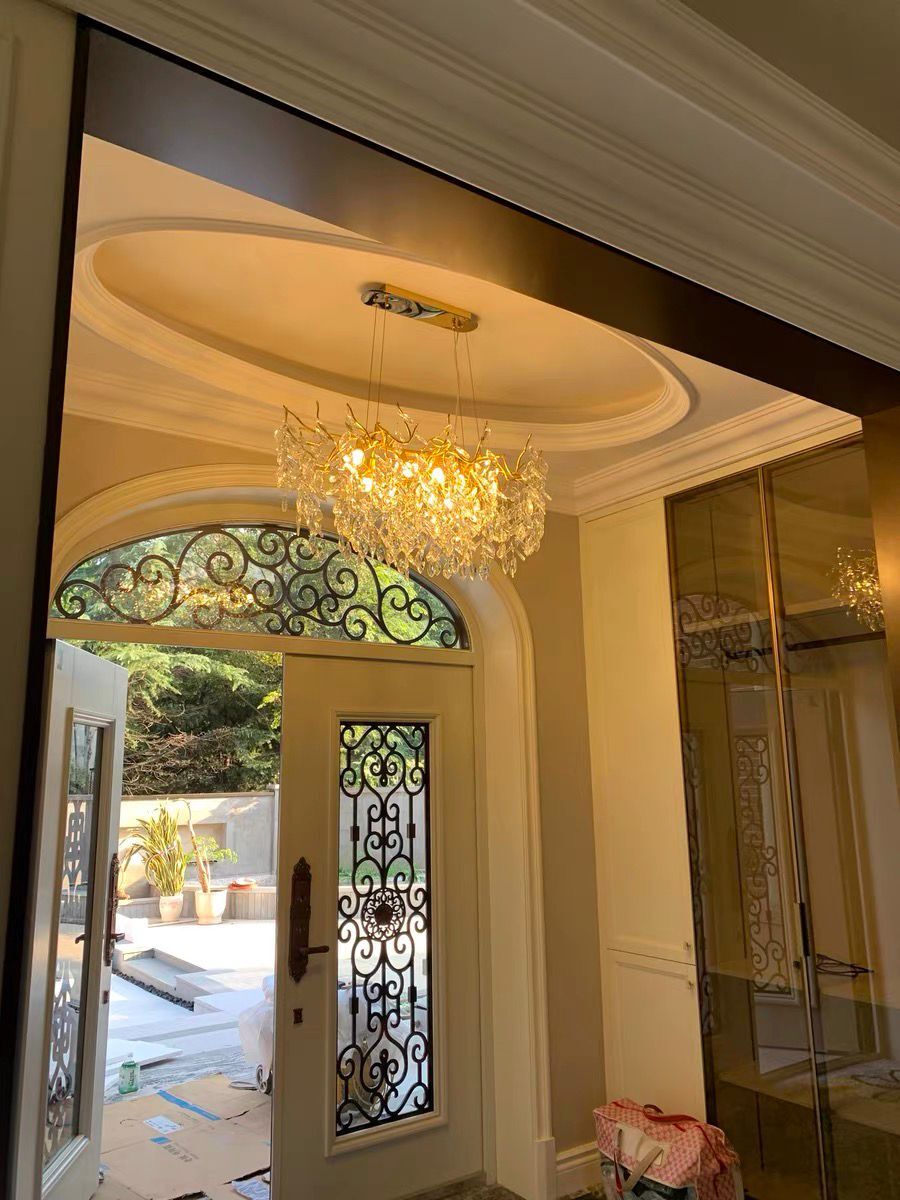 French Style Crystal Chandelier with Branch Design for Living Room & Dining Room Lighting