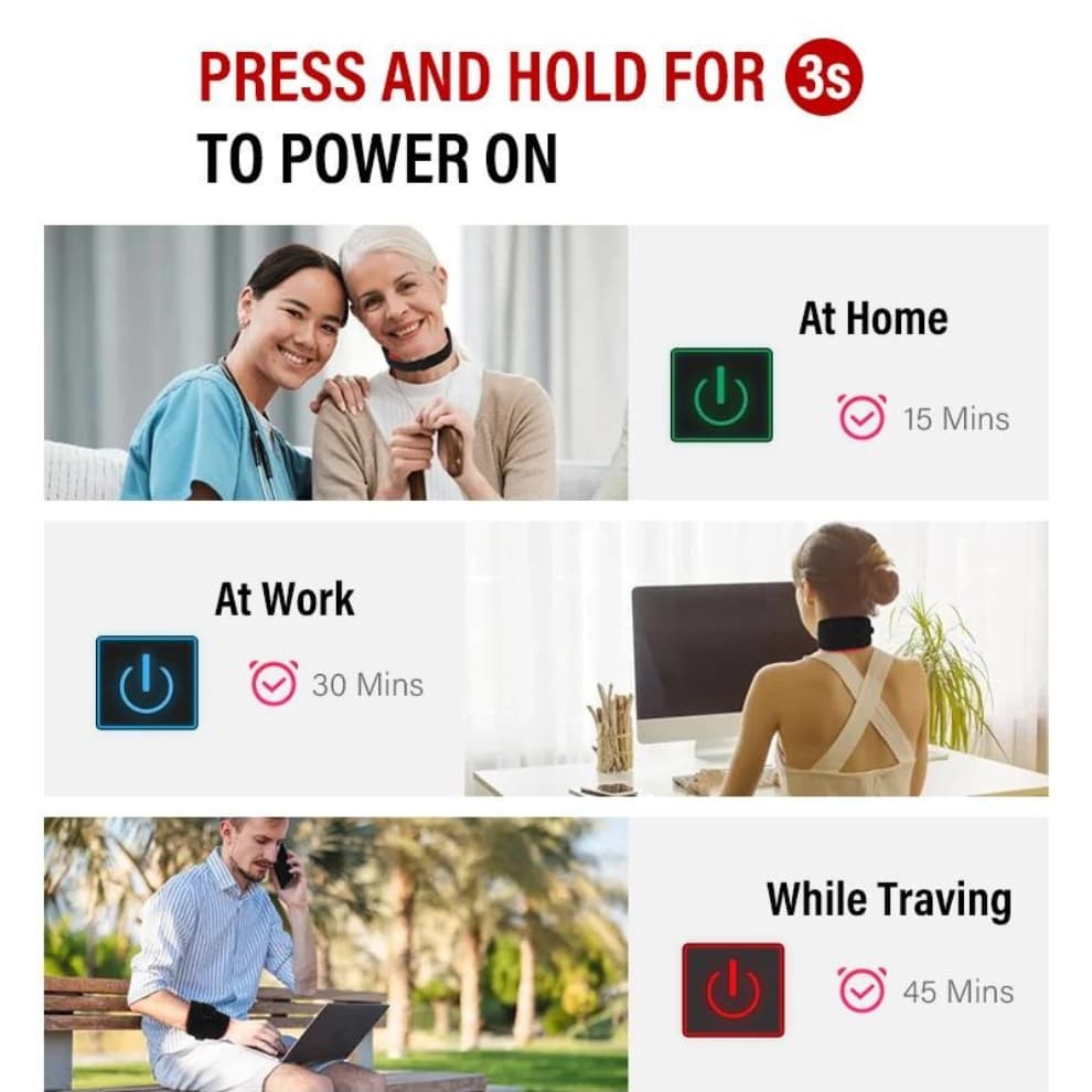 Heated Neck Wrap with Red Light Therapy – Effective Heat & Massage for Neck Pain Relief