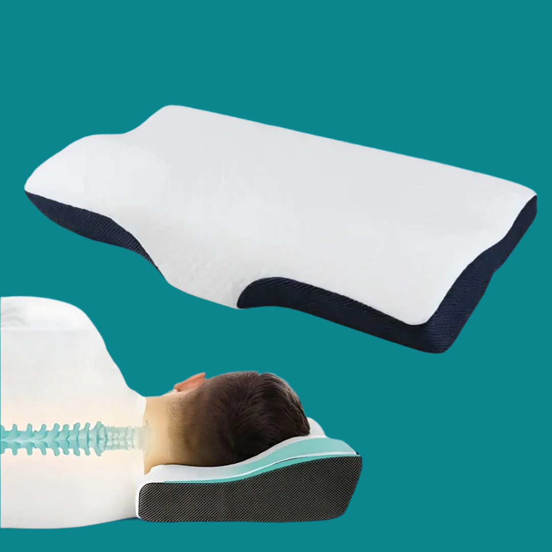 Memory Foam Neck Support Pillow - Contoured Design for Neck Pain Relief & Improved Sleep Quality