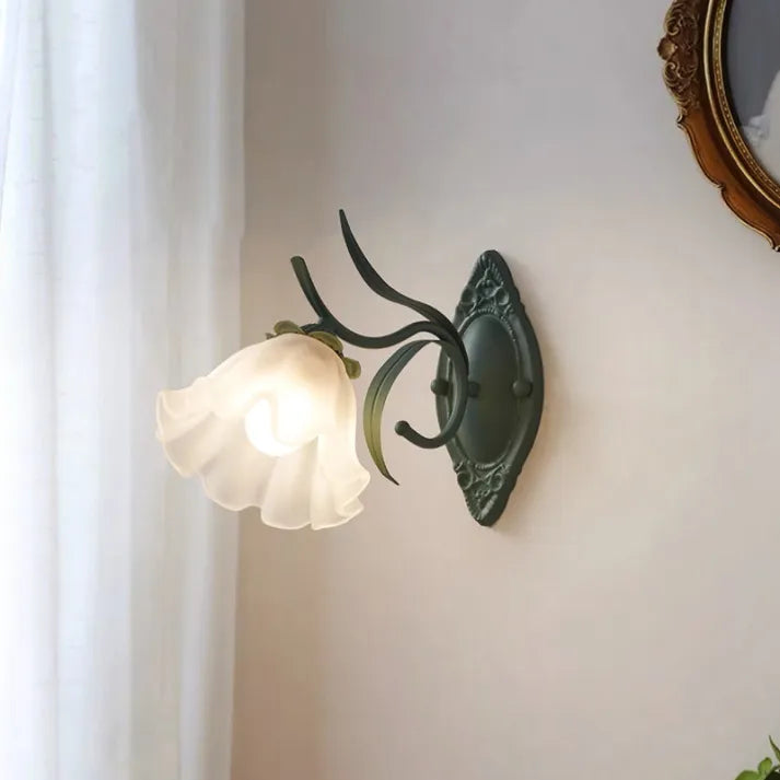 LED Lily of the Valley Flower Wall Lamp - Decorative Floral Light Fixture for Living Room & Bedroom Decor