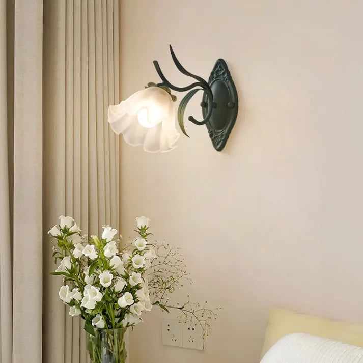 LED Lily of the Valley Flower Wall Lamp - Decorative Floral Light Fixture for Living Room & Bedroom Decor