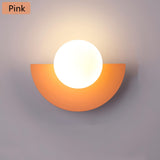 Nordic Semicircle Wall Lamp - Modern LED Fixture for Living Room, Bedroom & Hallway Lighting