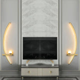 Contemporary Edge Wall Lamp – Black & Gold Indoor/Outdoor Lighting for Modern Spaces