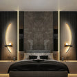 Contemporary Edge Wall Lamp – Black & Gold Indoor/Outdoor Lighting for Modern Spaces