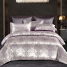 Satin Rayon Jacquard Duvet Cover Set 264x229cm – Luxury Summer Bedding for Comfortable Sleep & Home Décor
