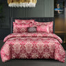 Satin Rayon Jacquard Duvet Cover Set 264x229cm – Luxury Summer Bedding for Comfortable Sleep & Home Décor