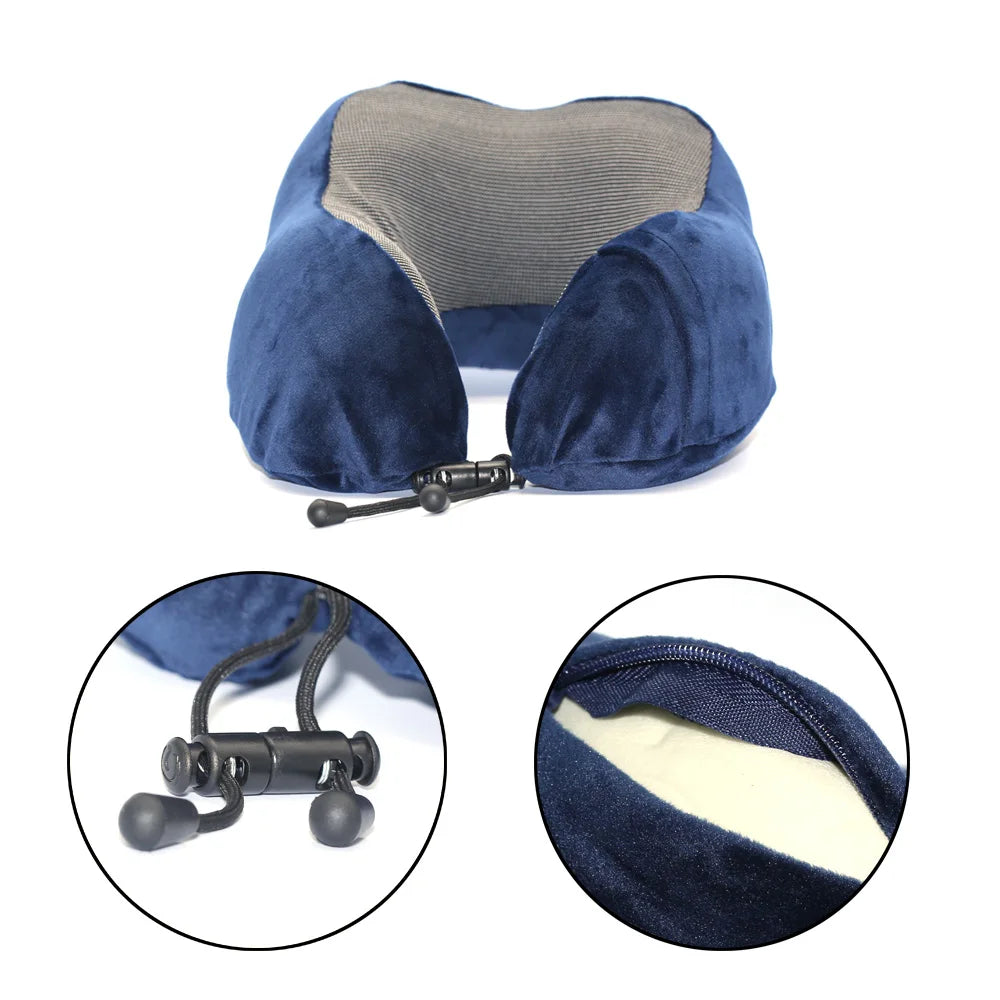 U Shaped Travel Pillow Memory Foam with Massage Function