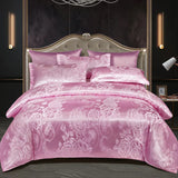 Satin Rayon Jacquard Duvet Cover Set 264x229cm – Luxury Summer Bedding for Comfortable Sleep & Home Décor