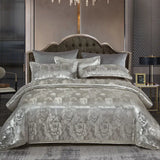 Satin Rayon Jacquard Duvet Cover Set 264x229cm – Luxury Summer Bedding for Comfortable Sleep & Home Décor