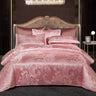 Satin Rayon Jacquard Duvet Cover Set 264x229cm – Luxury Summer Bedding for Comfortable Sleep & Home Décor