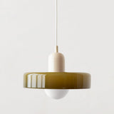 Scandi Bauhaus Pendant Light – Stylish Orange Ceiling Lamp for Contemporary Spaces