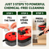 High-Temperature Steam Cleaner | Variable Steam Control, Large Capacity & Safe for Home, Kitchen & Car Cleaning