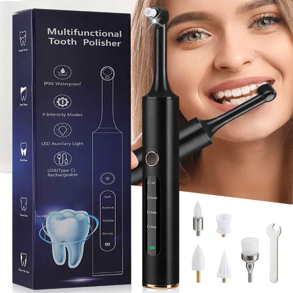 5-in-1 Wireless Teeth Polisher & Tartar Remover | Cordless, Adjustable Speed & Ideal for At-Home Oral Care