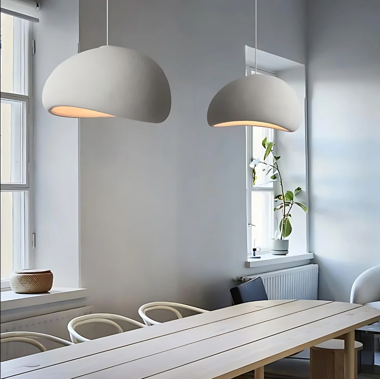 LED Pendant Lamp - Nordic Wabi Sabi Design - Adjustable Lighting Fixture for Home Decor & Modern Interiors