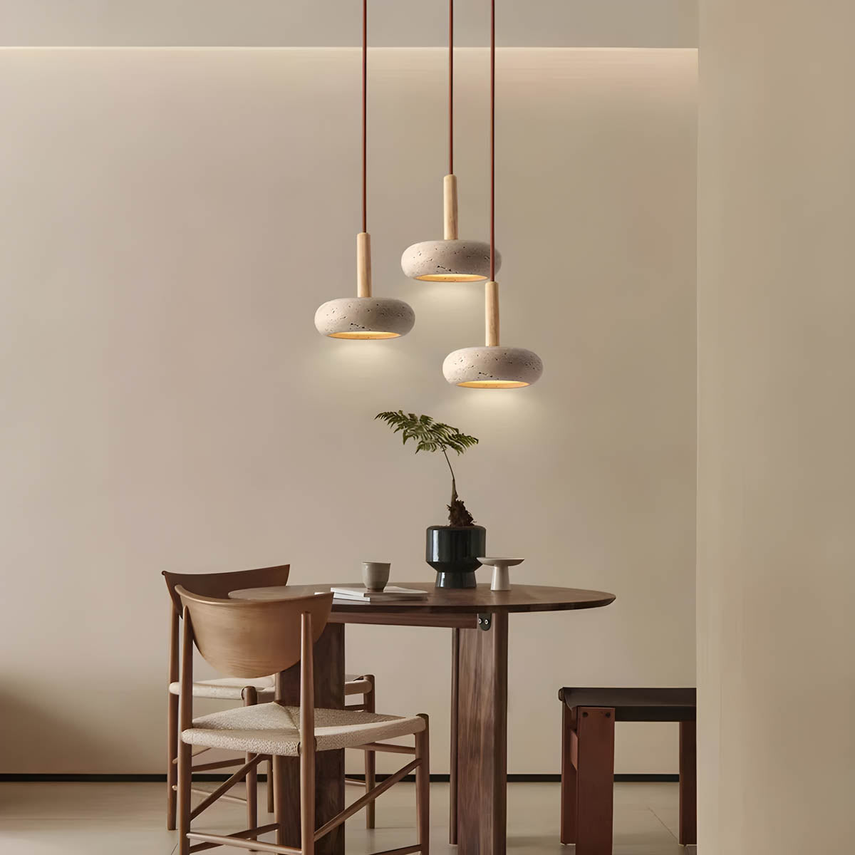 Eldoria™ | LED Hanging Light Fixture | Timeless Stone Design | Perfect for Living Room & Entryway Lighting