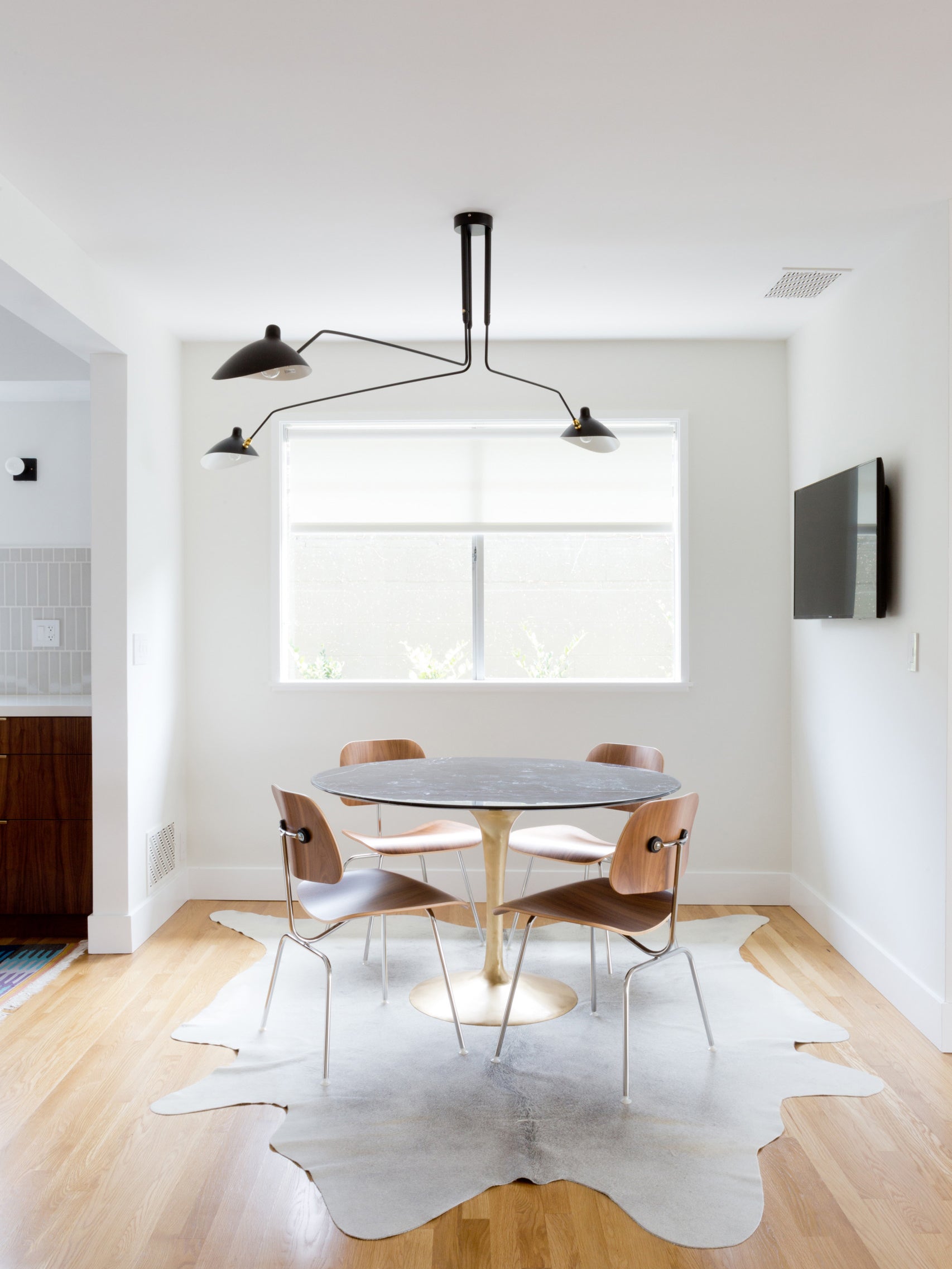 LED Ceiling Light Fixture - Serge Mouille Style - Adjustable Arm Design for Living Room & Modern Spaces