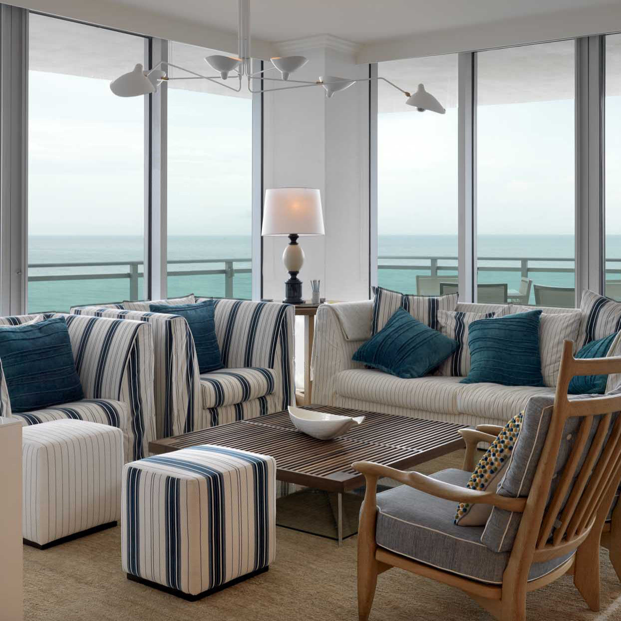 LED Ceiling Light Fixture - Serge Mouille Style - Adjustable Arm Design for Living Room & Modern Spaces