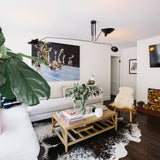 LED Ceiling Light Fixture - Serge Mouille Style - Adjustable Arm Design for Living Room & Modern Spaces