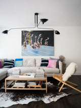 LED Ceiling Light Fixture - Serge Mouille Style - Adjustable Arm Design for Living Room & Modern Spaces