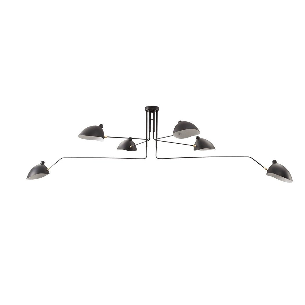 LED Ceiling Light Fixture - Serge Mouille Style - Adjustable Arm Design for Living Room & Modern Spaces
