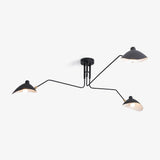 LED Ceiling Light Fixture - Serge Mouille Style - Adjustable Arm Design for Living Room & Modern Spaces