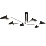 LED Ceiling Light Fixture - Serge Mouille Style - Adjustable Arm Design for Living Room & Modern Spaces