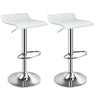 2-Pack Modern Swivel Bar Stools, Adjustable Height PU Leather Backless Counter Stools, Kitchen Dining Chairs