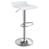 2-Pack Modern Swivel Bar Stools, Adjustable Height PU Leather Backless Counter Stools, Kitchen Dining Chairs