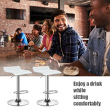 2-Pack Modern Swivel Bar Stools, Adjustable Height PU Leather Backless Counter Stools, Kitchen Dining Chairs