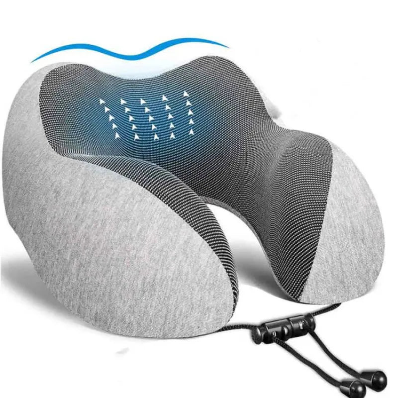 U Shaped Travel Pillow Memory Foam with Massage Function