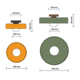 Modern Round LED Ceiling Light Fixture - Energy-Efficient Lighting for Living Room & Kitchen Spaces