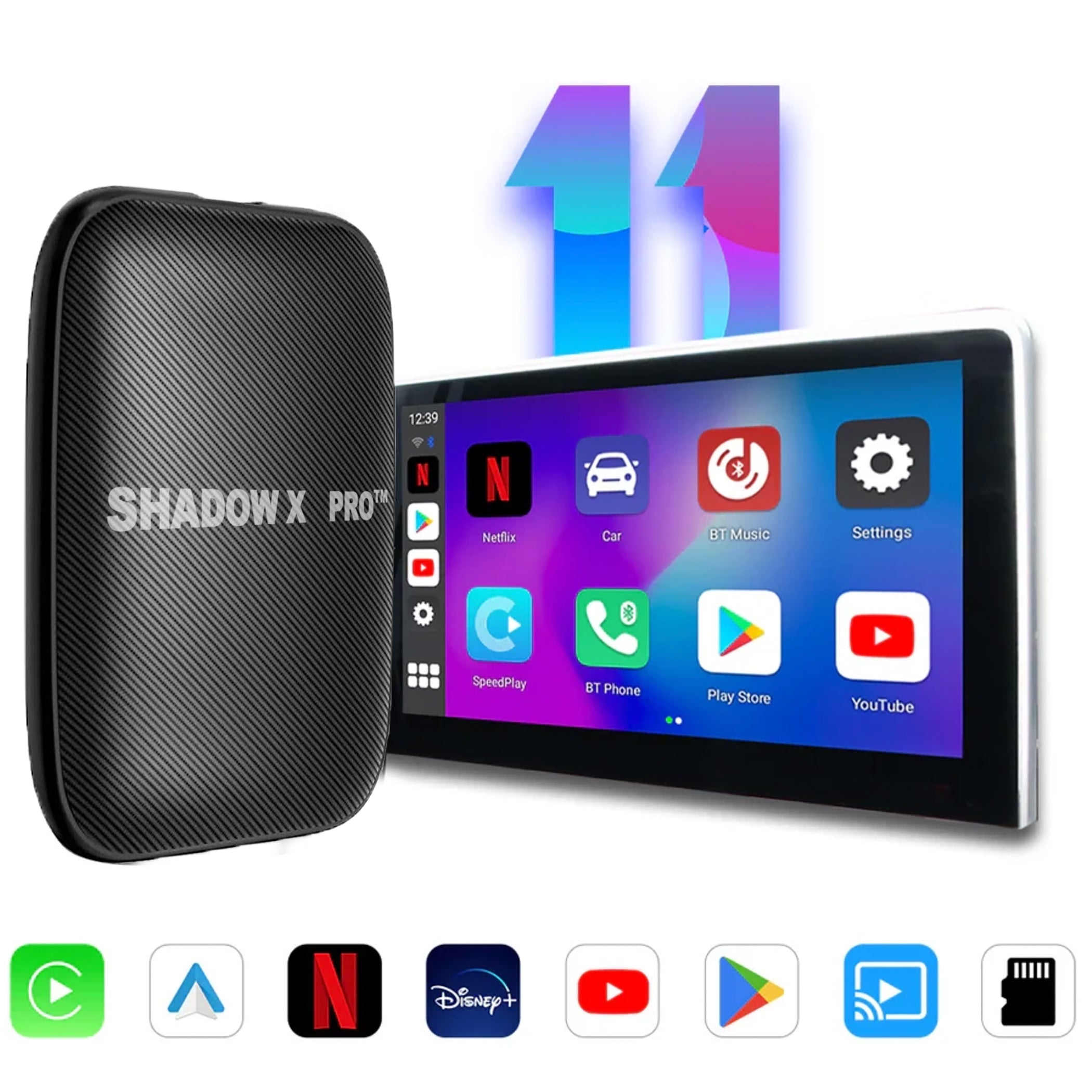 Shadow X Pro Wireless CarPlay Converter 2.0 - Supports Netflix, YouTube, & More!