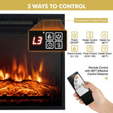 58" Fireplace TV Stand for TVs up to 65" with 18" 1400W 5000 BTU Electric Fireplace Heater Insert Built-in Thermostat, 6H Timer