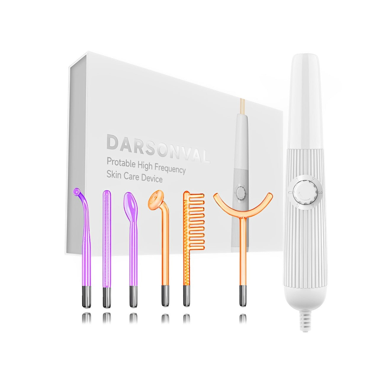 Elysium Glow™ | Professional High-Frequency Facial Wand | Anti-Aging Skin Rejuvenation Device for Home Use & Spa Treatments