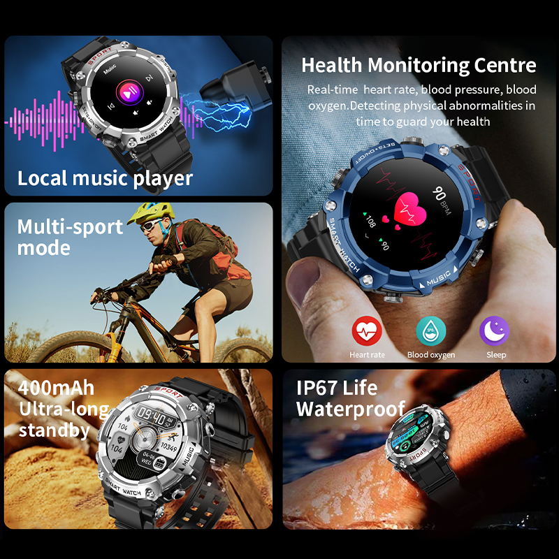TrailBlazer Sport Pro Smartwatch w/ Earbuds