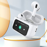 Smart Touch Screen Wireless  Earbuds, True Wireless Earphones Noise Cancelling Earbud