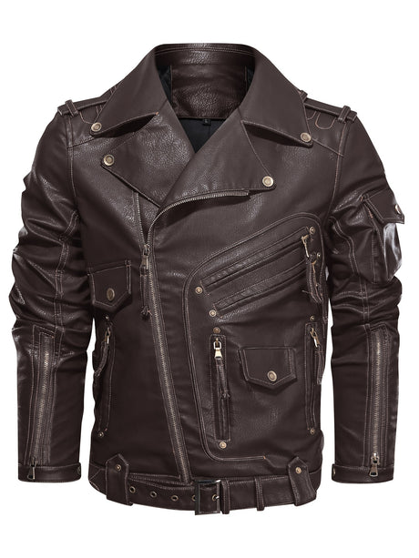 Men’s Multi-Color Biker Jacket – Stylish Motorcycle Outerwear