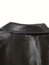 Women’s Chic Crop Jacket – Lightweight Casual Coat with Lapel Collar