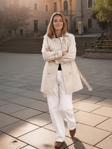Women’s Spring Autumn Trench Coat Jacket – Lightweight Belted Commuter Outerwear