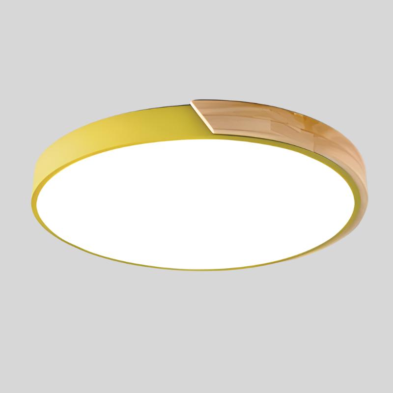 Scandinavian Circular LED Ceiling Light | Soft Illumination, Minimalist Design & Ideal for Bedrooms and Work Areas
