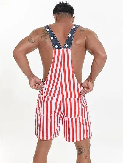 The Original Freedom Overalls – Handcrafted American Flag Shorts