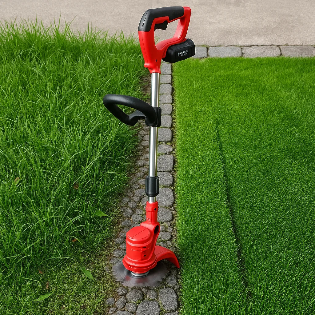 Cordless Grass Trimmer with Adjustable Cutting Width for Lawn Care & Garden Maintenance