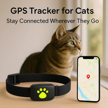 #1 Find  GPS Cat Tracker with Real-Time Location, Waterproof Design, and Activity Monitoring for Pet Safety and Tracking