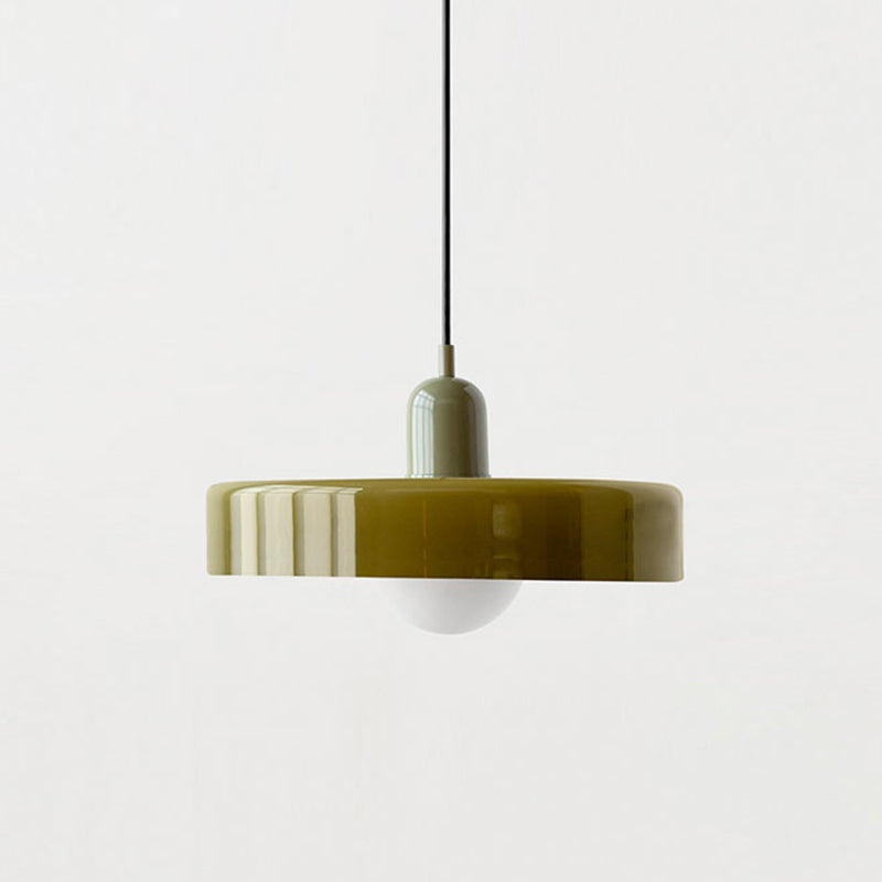 Bauhaus Pendant Light | Colored Glass, Adjustable Height & Ideal for Dining Rooms and Modern Interiors