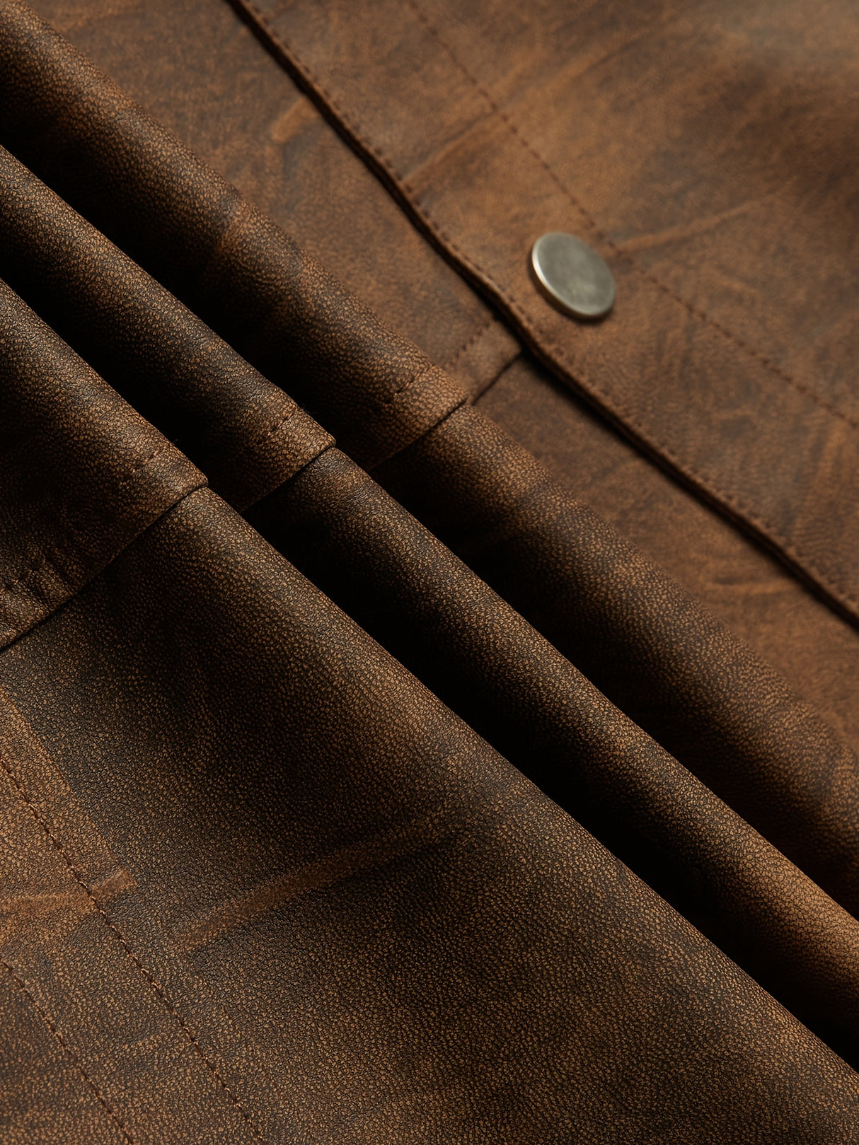Men’s High-End Windproof Leather Jacket – Trench Style Outerwear for All Seasons