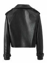 Women’s Chic Crop Jacket – Lightweight Casual Coat with Lapel Collar