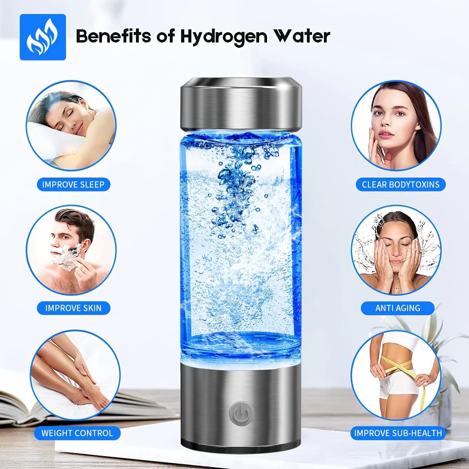 Hydrogen Water Bottle #2025 Upgraded Hydrogen Bottle (Inbuilt Filter)