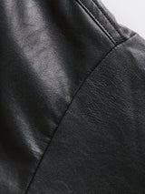 Men’s Casual Outdoor Zip-Up Motorcycle Jacket – Lightweight Black Stylish Outerwear