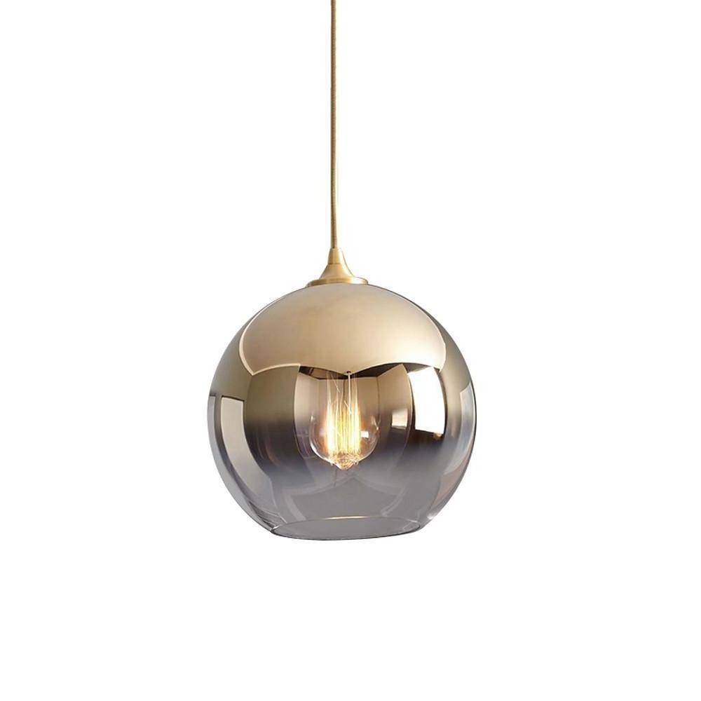Light Master - Modern Globe Design Glass Pendant Lamp with LED Lighting for Kitchen and Dining Room