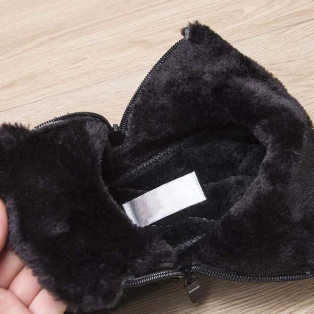 Men’s Waterproof Warm Cotton Zipper Snow Ankle Boots